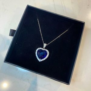 Sapphire Heart Stone necklace